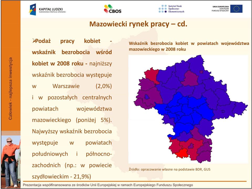 (2,0%) i w pozostałych centralnych powiatach województwa mazowieckiego (poniżej 5%).