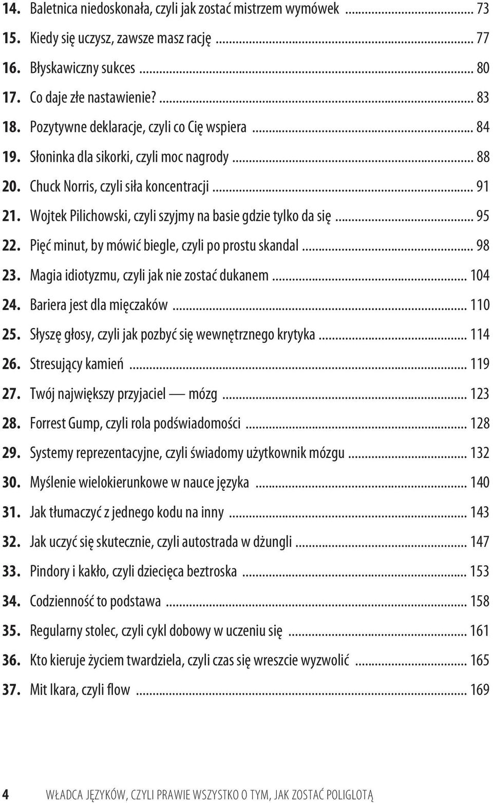 Wojtek Pilichowski, czyli szyjmy na basie gdzie tylko da się... 95 22. Pięć minut, by mówić biegle, czyli po prostu skandal... 98 23. Magia idiotyzmu, czyli jak nie zostać dukanem... 104 24.