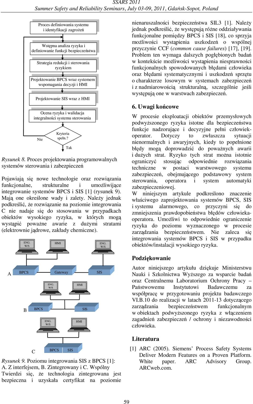 Proces projektowana programowalnych systemów sterowana zabezpeczeń Pojawają sę nowe technologe oraz rozwązana funkcjonalne, strukturalne umoŝlwjące ntegrowane systemów BPCS SS [1] (rysunek 9).