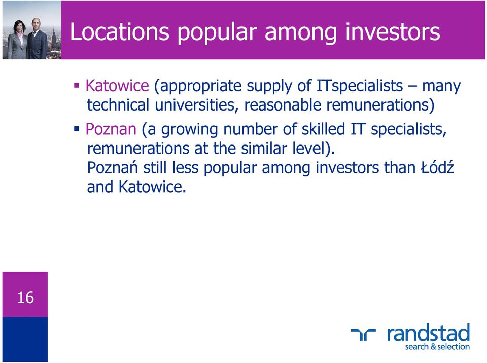 Poznan (a growing number of skilled IT specialists, remunerations at the