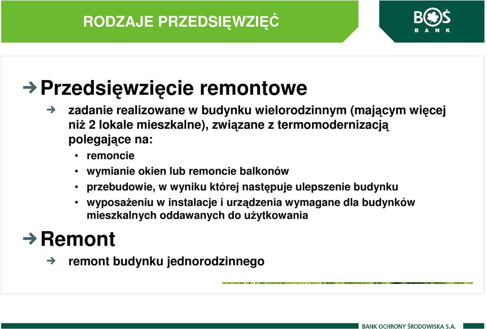 remoncie balkonów przebudowie, w wyniku której następuje ulepszenie budynku wyposaŝeniu w instalacje i