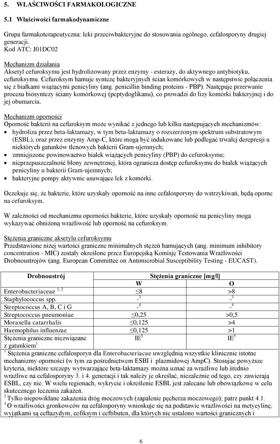 Cefuroksym hamuje syntezę bakteryjnych ścian komórkowych w następstwie połączenia się z białkami wiążącymi penicyliny (ang. penicillin binding proteins - PBP).