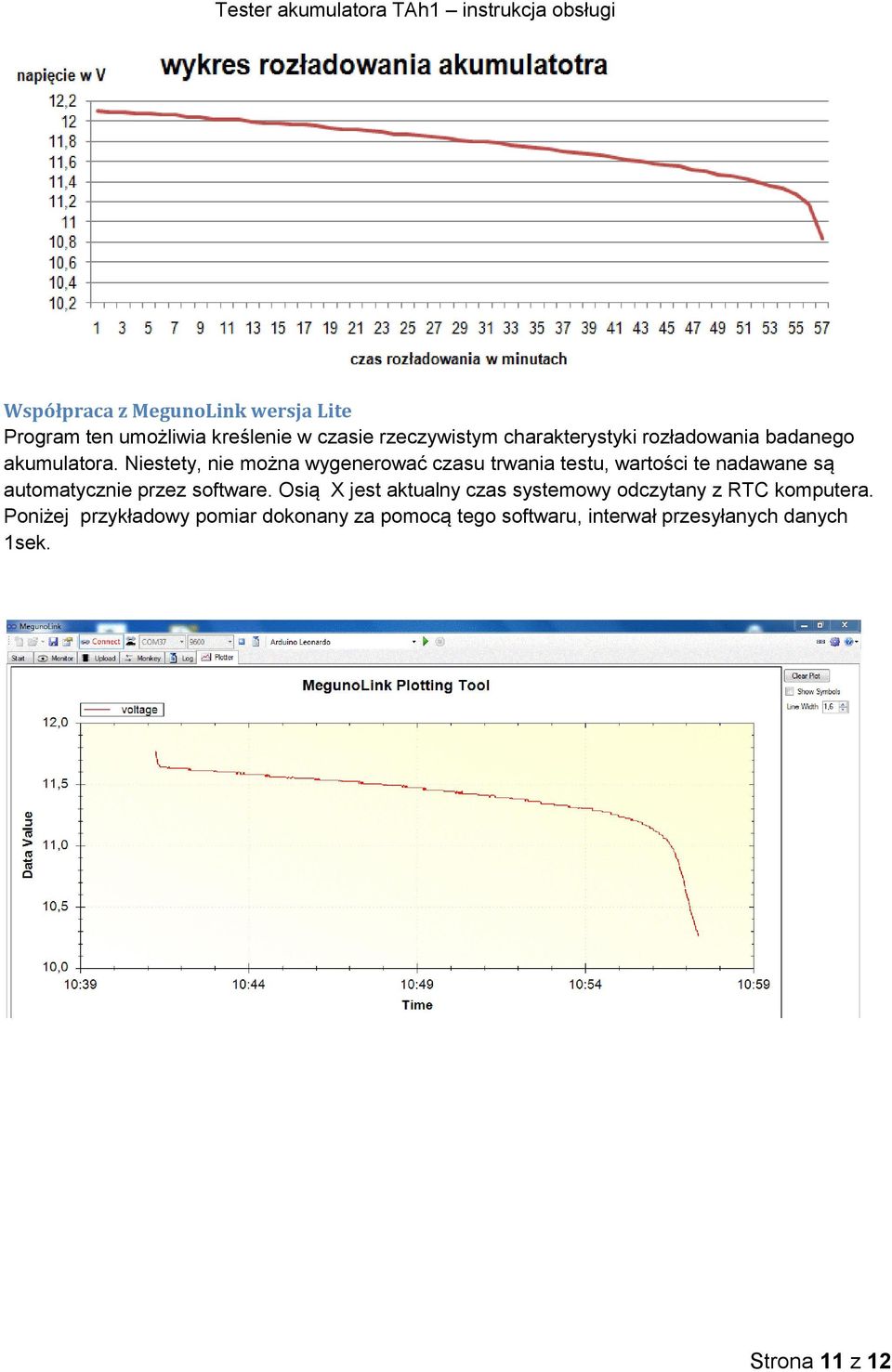 Niestety, nie można wygenerować czasu trwania testu, wartości te nadawane są automatycznie przez software.