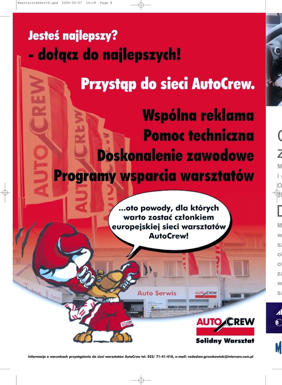 warunkach przyst¹pienia do sieci warsztatów