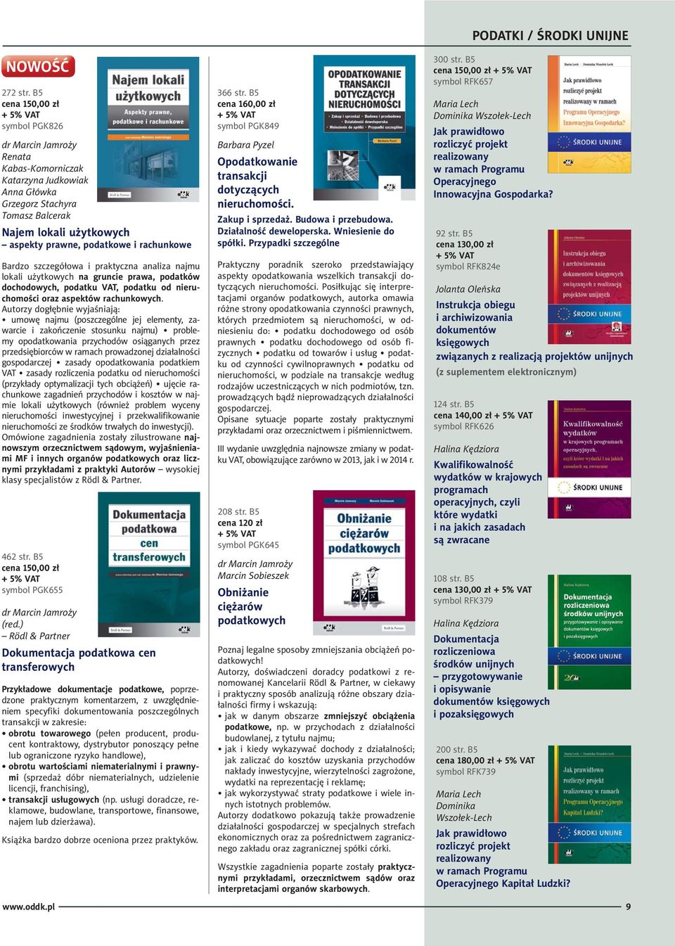 szczegółowa i praktyczna analiza najmu lokali użytkowych na gruncie prawa, podatków dochodowych, podatku VAT, podatku od nieruchomości oraz aspektów rachunkowych.