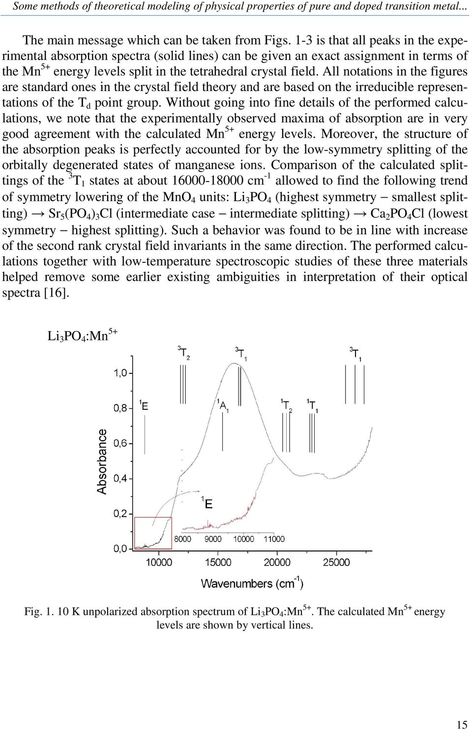 All notations in the figures are standard ones in the crystal field theory and are based on the irreducible representations of the T d point group.