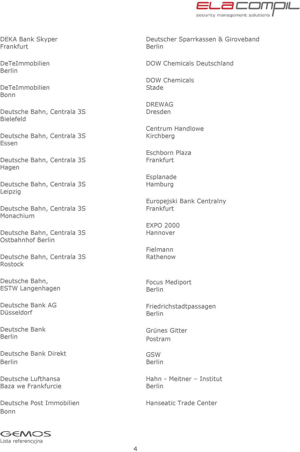 Chemicals Deutschland DOW Chemicals Stade DREWAG Dresden Centrum Handlowe Kirchberg Eschborn Plaza Esplanade Hamburg Europejski Bank Centralny