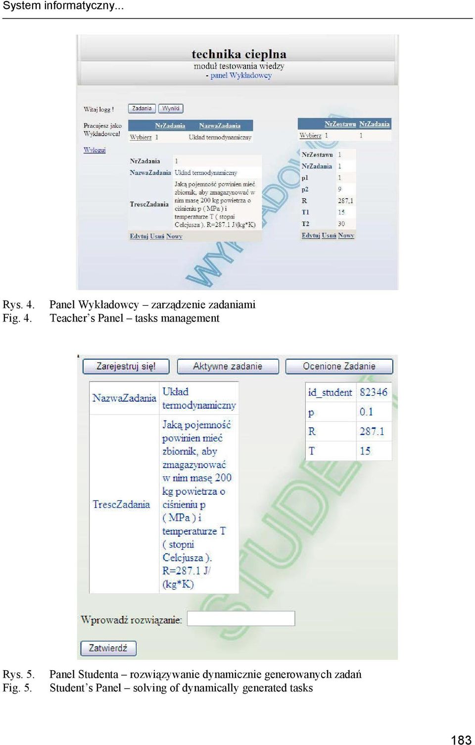 Panel Wykładowcy zarządzenie zadaniami Teacher s Panel tasks