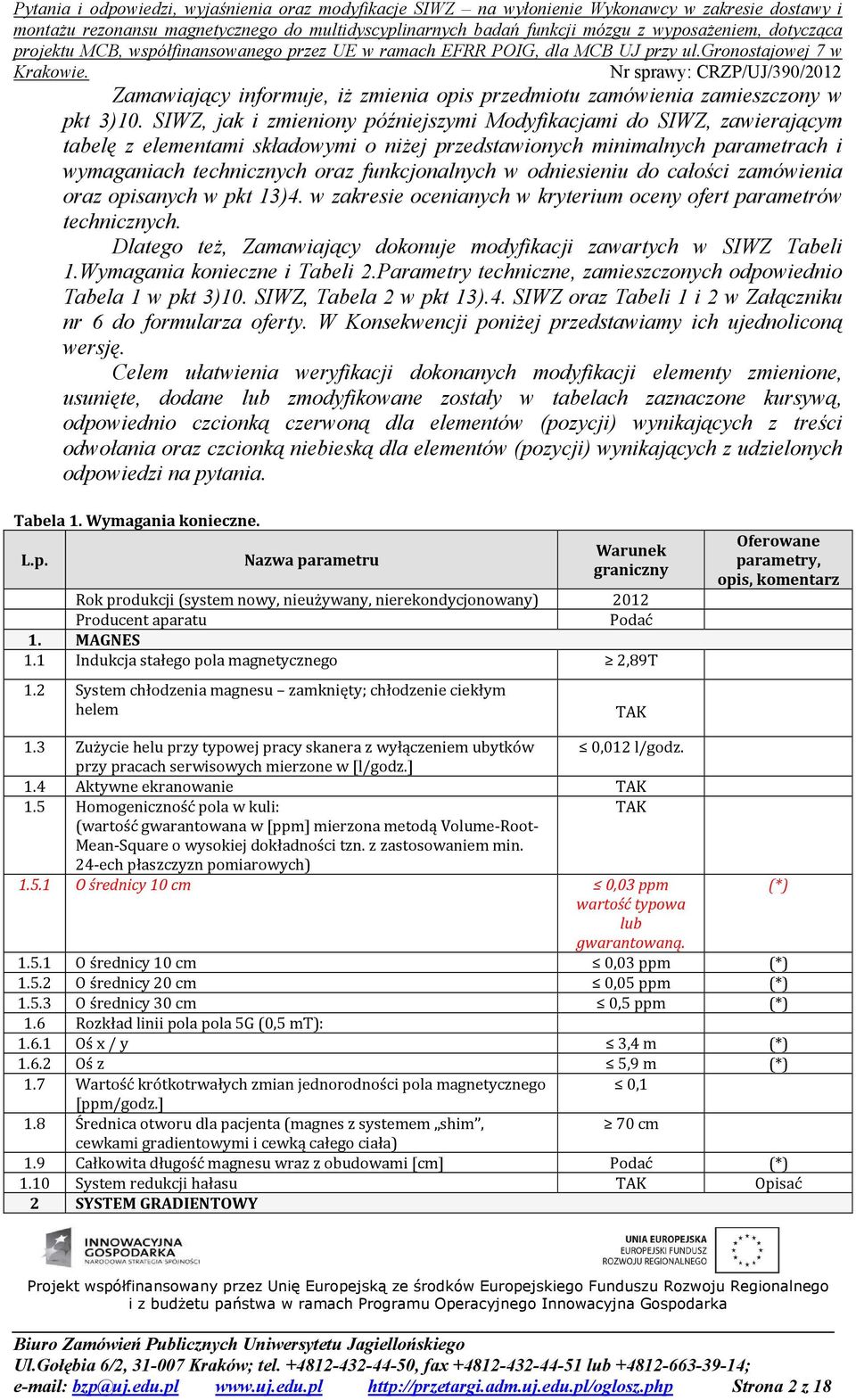 odniesieniu do całości zamówienia oraz opisanych w pkt 13)4. w zakresie ocenianych w kryterium oceny ofert parametrów technicznych.