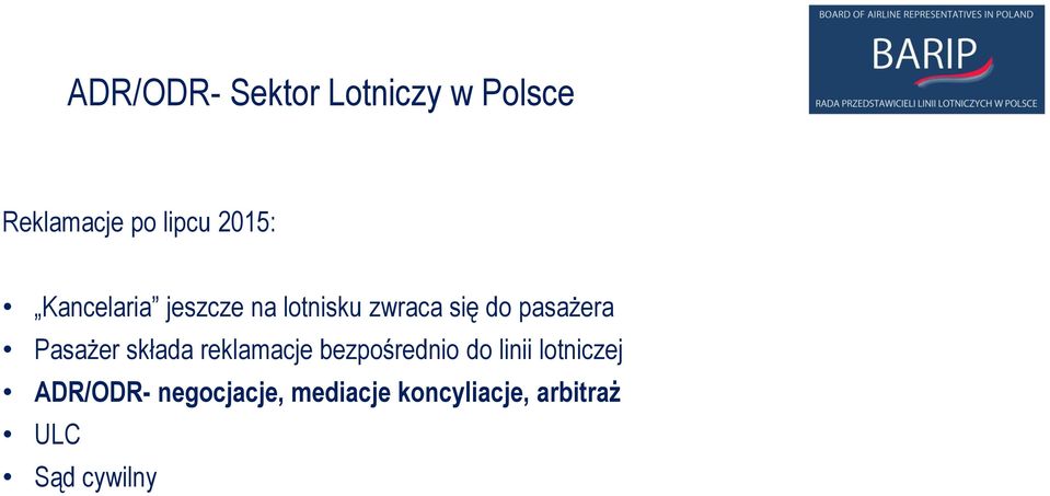 Pasażer składa reklamacje bezpośrednio do linii lotniczej