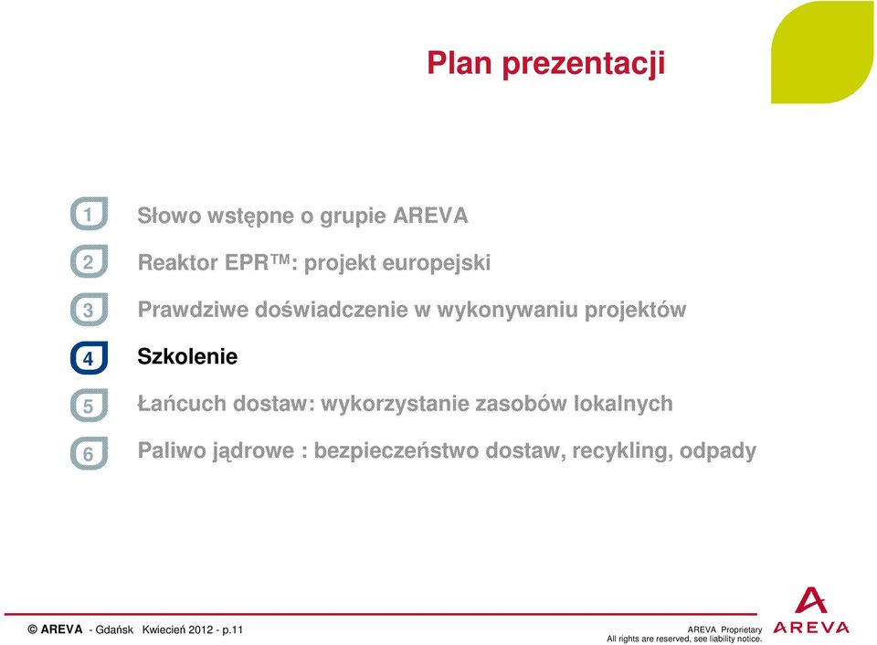 Szkolenie Łańcuch dostaw: wykorzystanie zasobów lokalnych Paliwo jądrowe