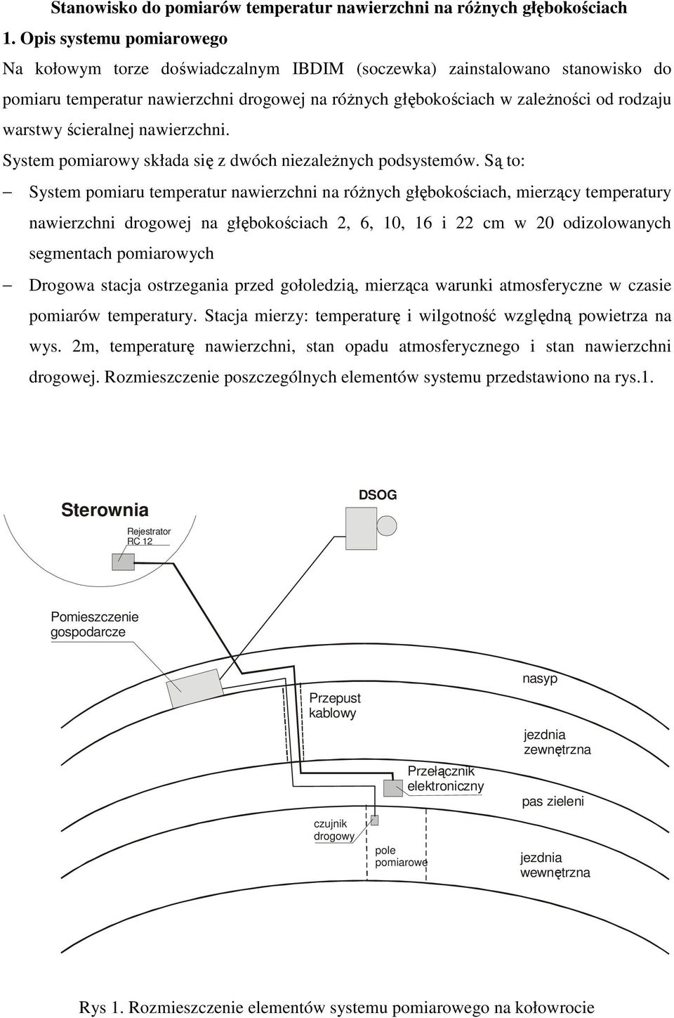 ścieralnej nawierzchni. System pomiarowy składa się z dwóch niezaleŝnych podsystemów.