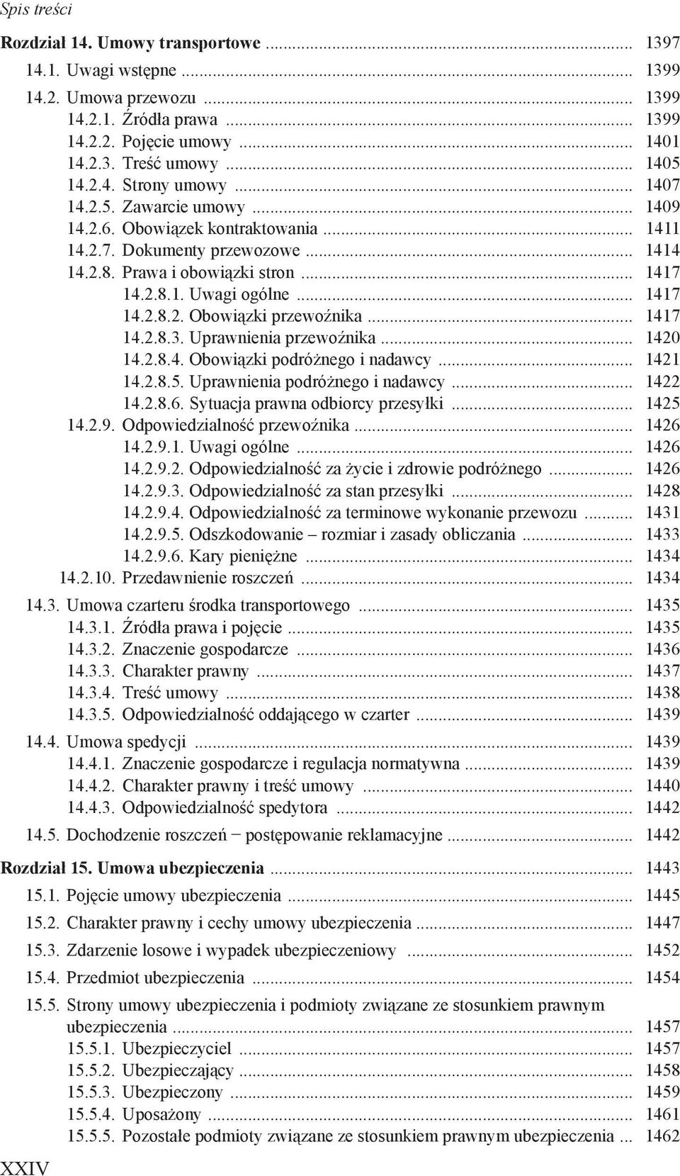 .. 1417 14.2.8.3. Uprawnienia przewoźnika... 1420 14.2.8.4. Obowiązki podróżnego i nadawcy... 1421 14.2.8.5. Uprawnienia podróżnego i nadawcy... 1422 14.2.8.6. Sytuacja prawna odbiorcy przesyłki.