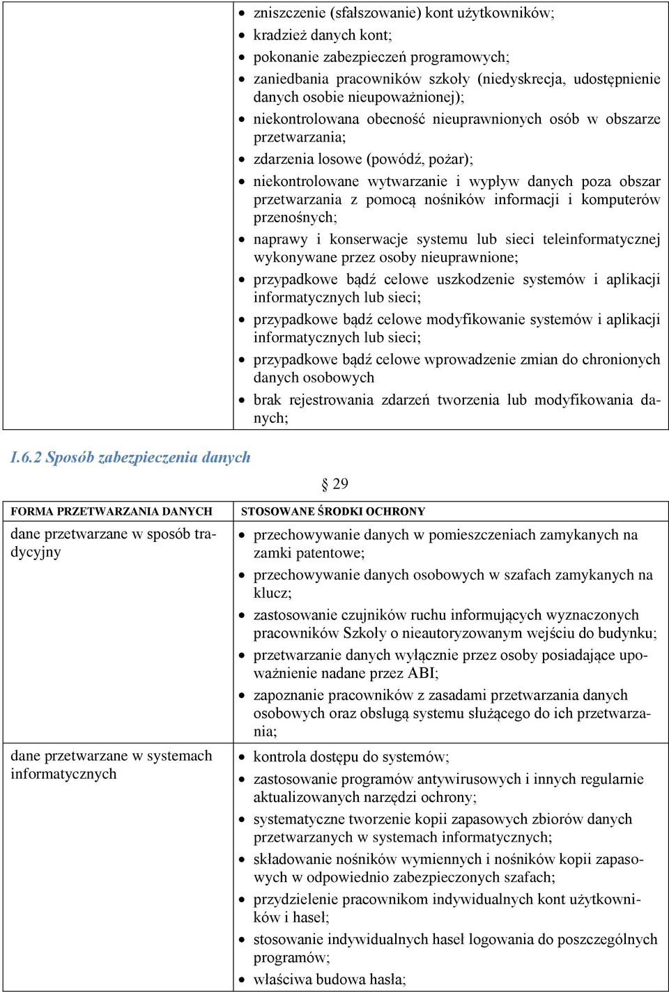 informacji i komputerów przenośnych; naprawy i konserwacje systemu lub sieci teleinformatycznej wykonywane przez osoby nieuprawnione; przypadkowe bądź celowe uszkodzenie systemów i aplikacji