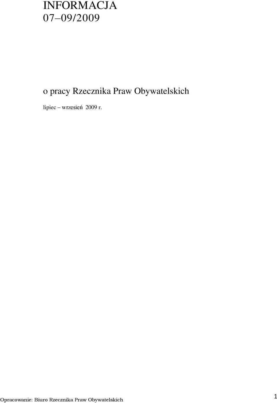 lipiec wrzesień 2009 r.