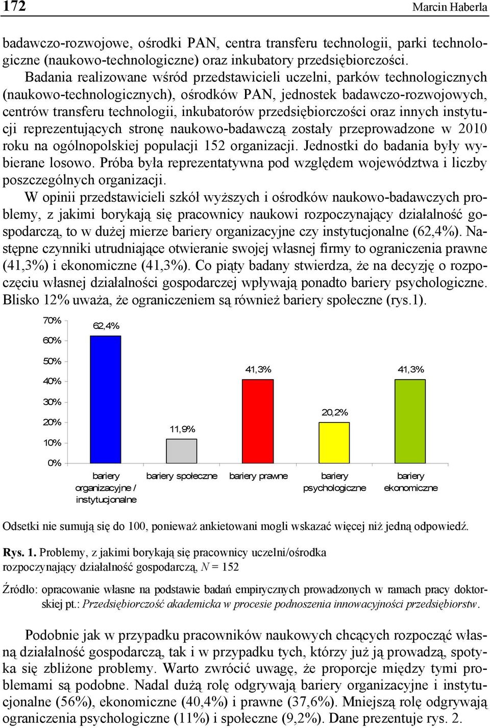 przedsiębiorczości oraz innych instytucji reprezentujących stronę naukowo-badawczą zostały przeprowadzone w 2010 roku na ogólnopolskiej populacji 152 organizacji.