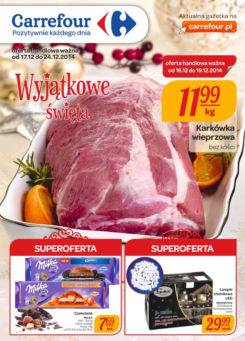 2014 Wyjątkowe święta oferta handlowa ważna od 16.12 