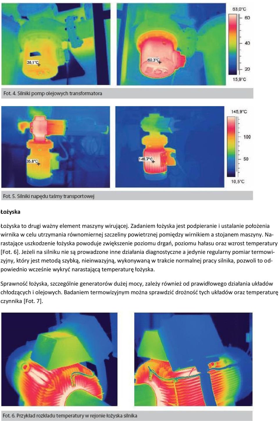 Narastające uszkodzenie łożyska powoduje zwiększenie poziomu drgao, poziomu hałasu oraz wzrost temperatury *Fot. 6+.