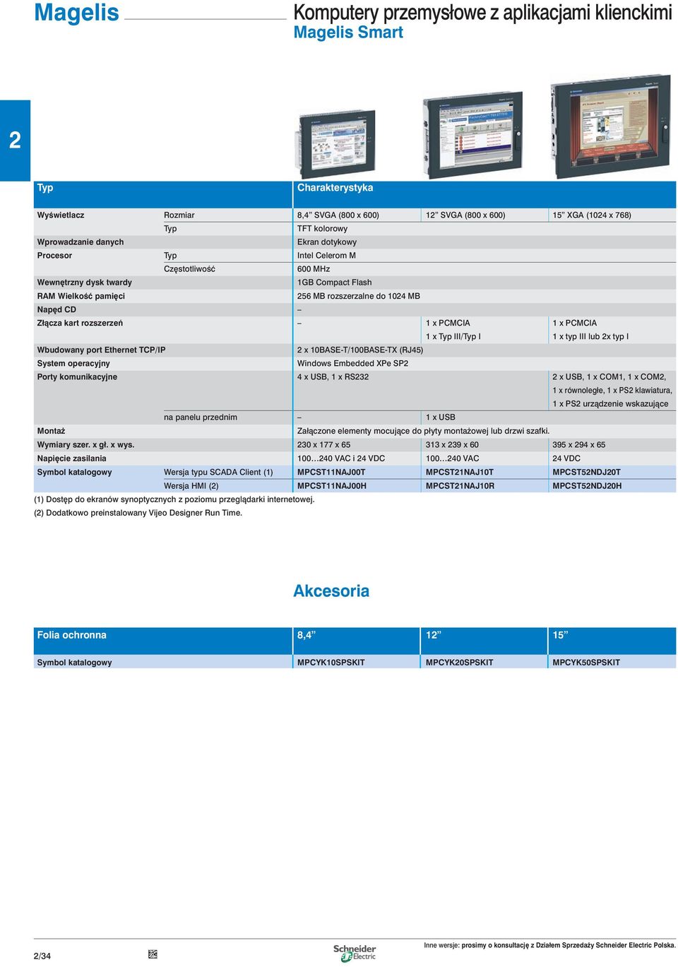 III/ I 1 x typ III lub x typ I Wbudowany port Ethernet TCP/IP x 10BASE-T/100BASE-TX (RJ45) System operacyjny Windows Embedded XPe SP Porty komunikacyjne 4 x USB, 1 x RS3 x USB, 1 x COM1, 1 x COM, 1 x