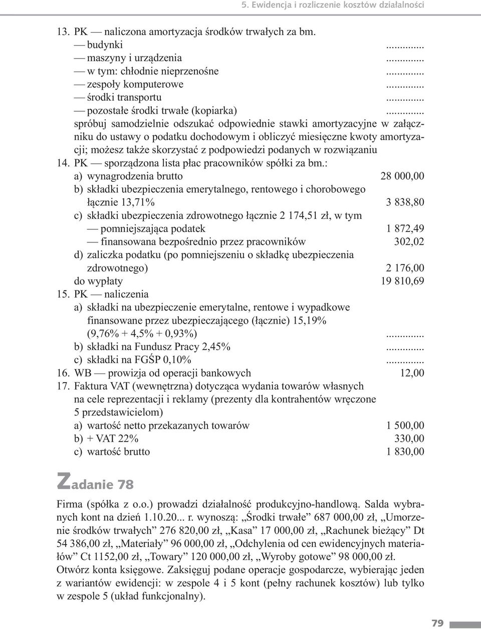 rozwiązaniu 14. PK sporządzona lista płac pracowników spółki za bm.