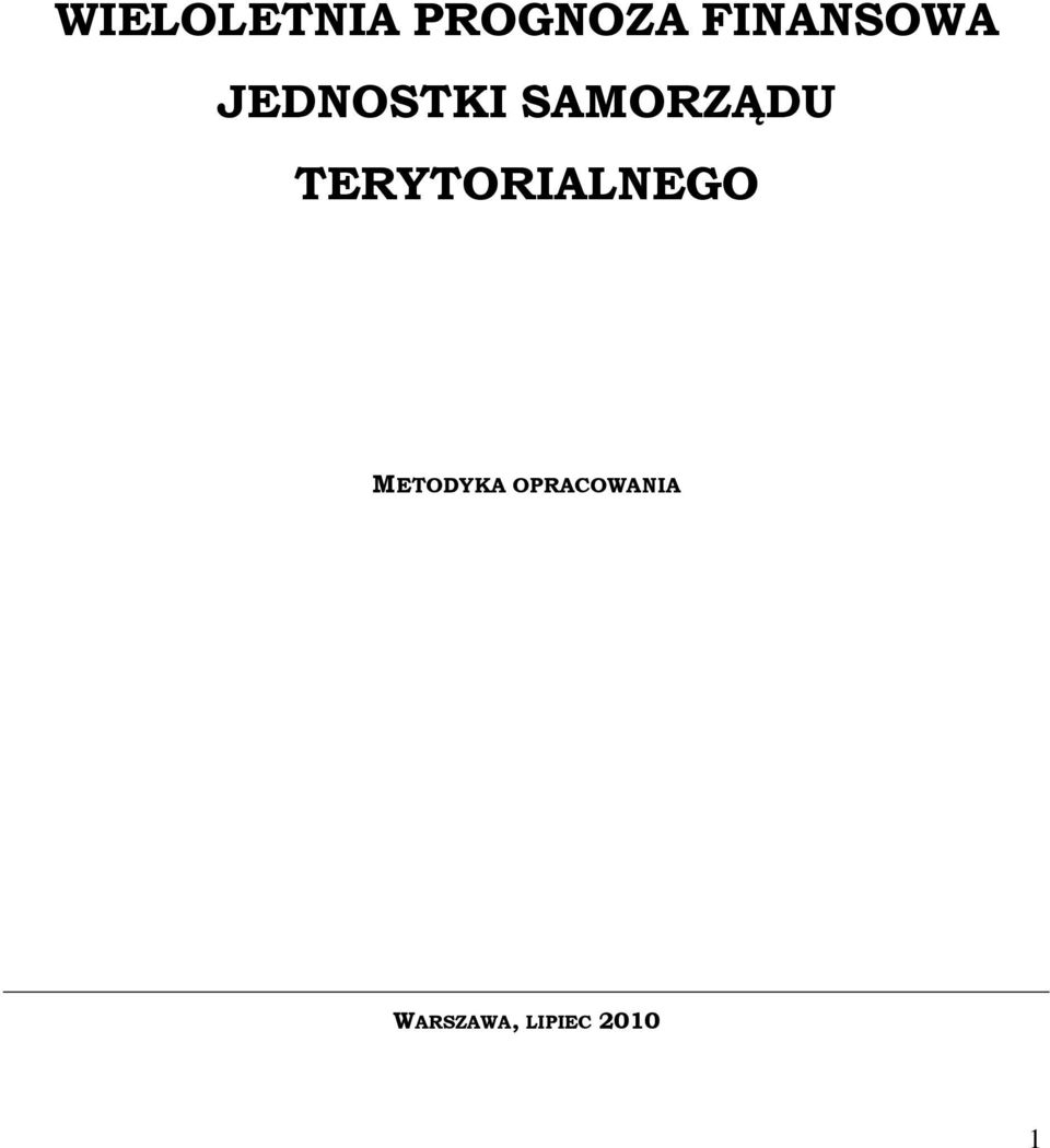 SAMORZĄDU TERYTORIALNEGO