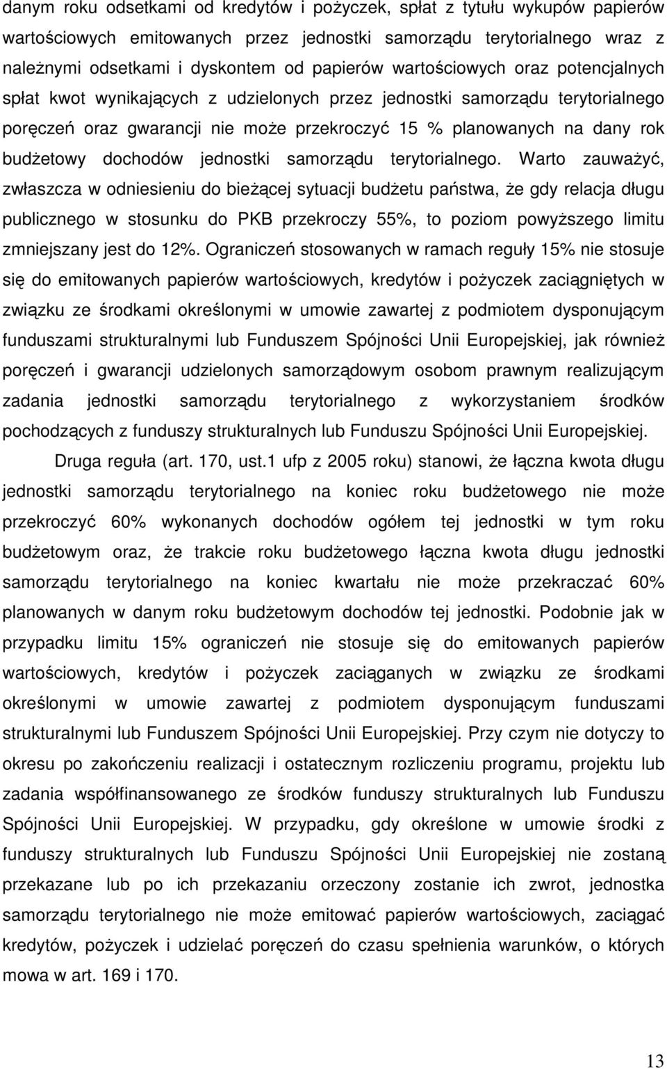 dochodów jednostki samorządu terytorialnego.