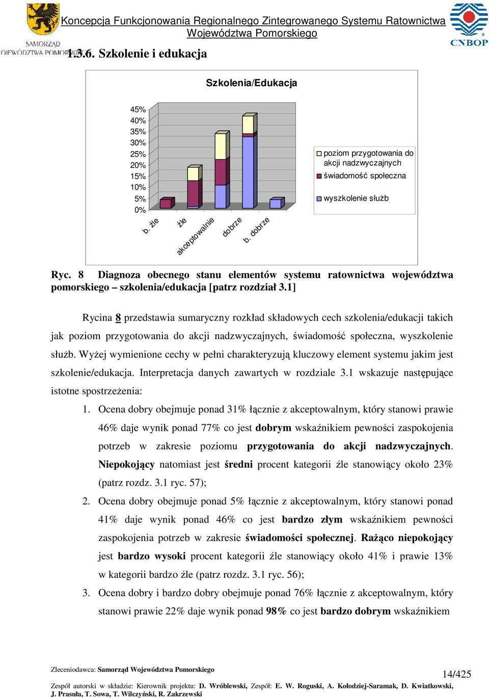 8 Diagnoza obecnego tanu elementów ytemu ratownictwa województwa pomorkiego zkolenia/edukacja [patrz rozdział 3.