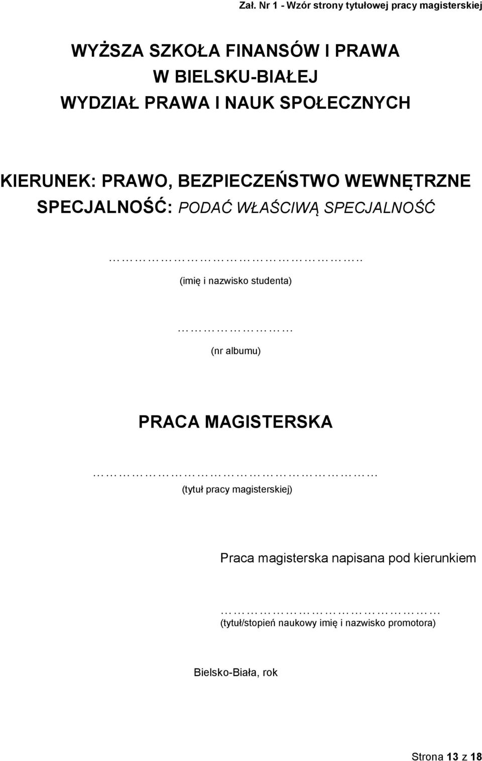 SPECJALNOŚĆ.