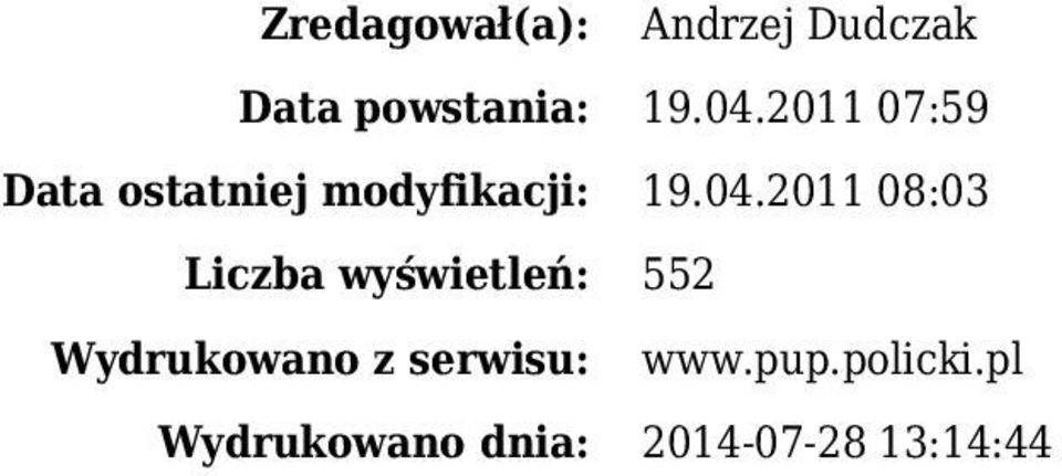 2011 08:03 Liczba wyświetleń: Wydrukowano z serwisu: