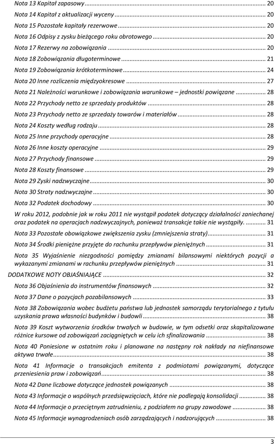 .. 27 Nota 21 Należności warunkowe i zobowiązania warunkowe jednostki powiązane... 28 Nota 22 Przychody netto ze sprzedaży produktów... 28 Nota 23 Przychody netto ze sprzedaży towarów i materiałów.