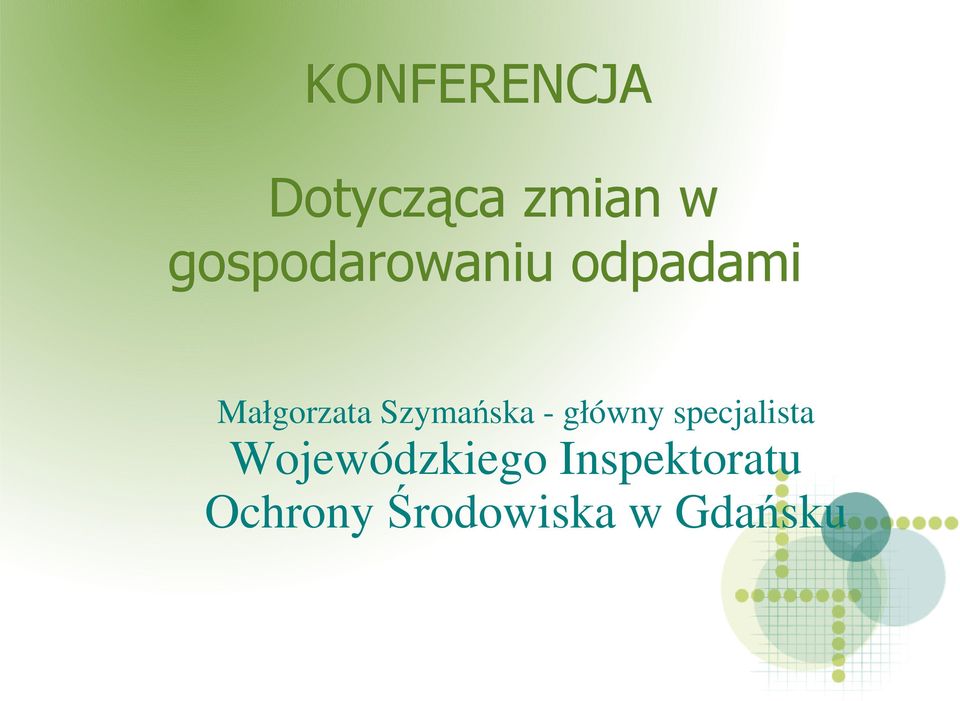 Szymańska - główny specjalista