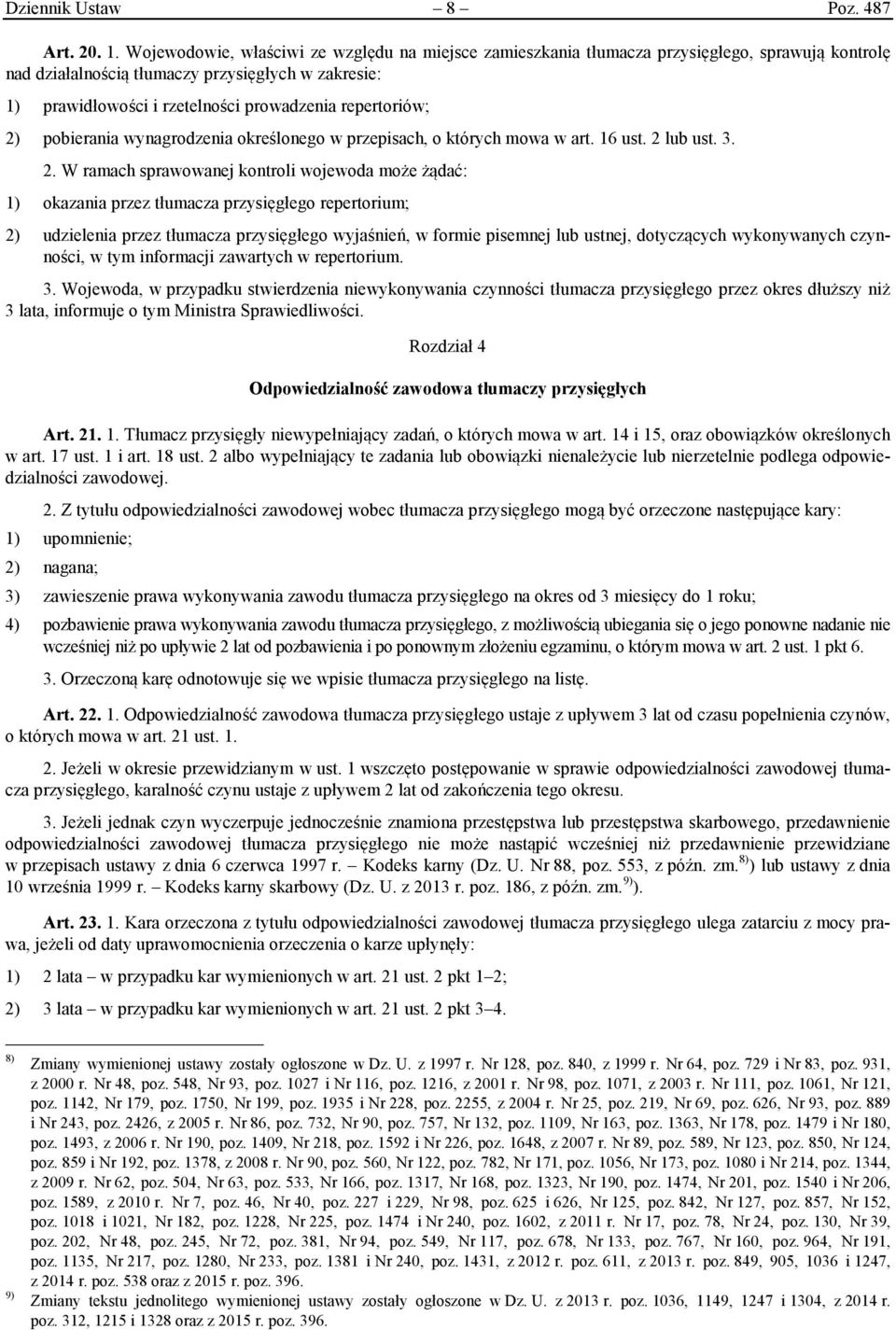 repertoriów; 2)