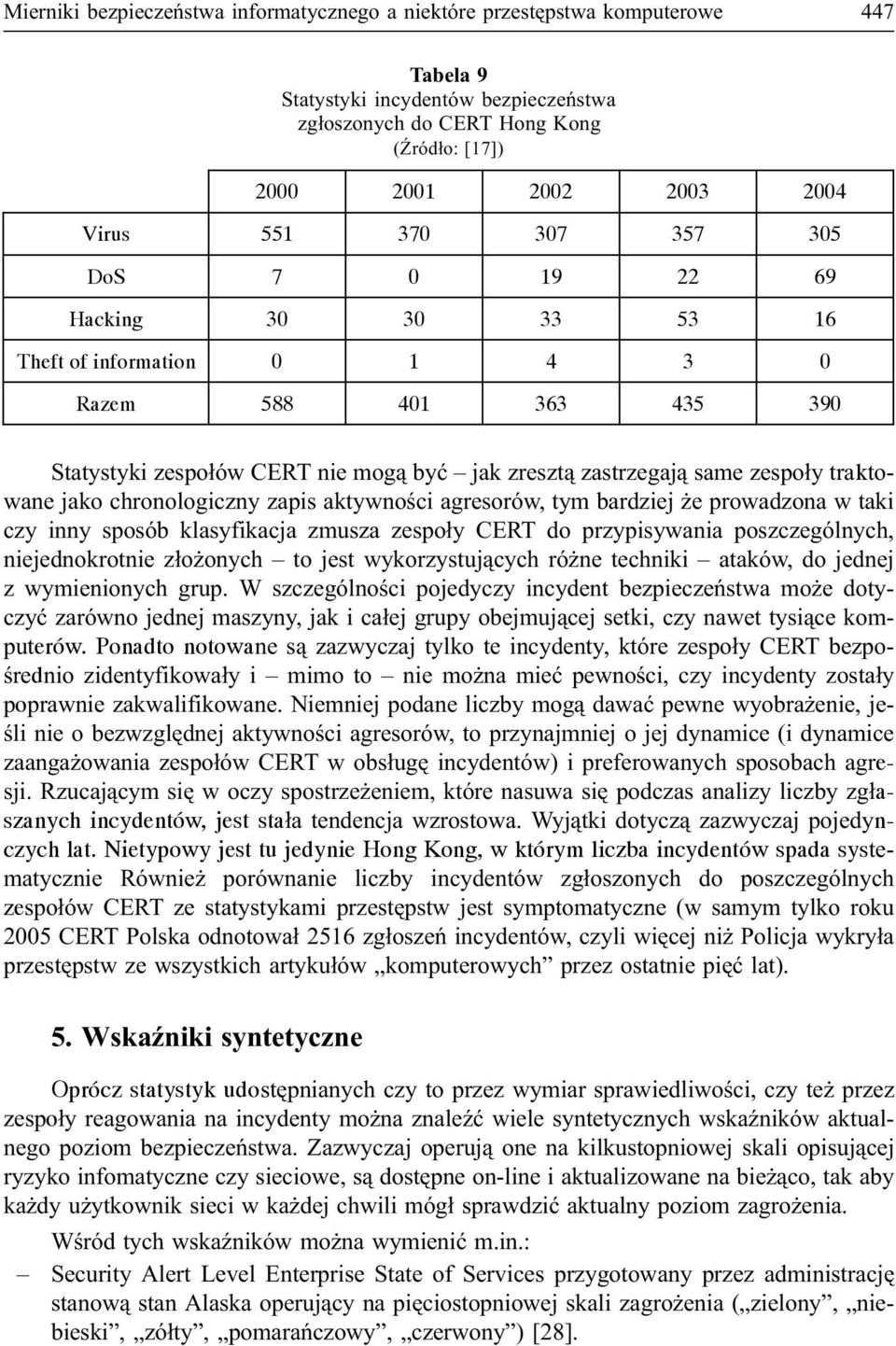 chronologiczny zapis aktywnoœci agresorów, tym bardziej e prowadzona w taki czy inny sposób klasyfikacja zmusza zespo³y CERT do przypisywania poszczególnych, niejednokrotnie z³o onych to jest