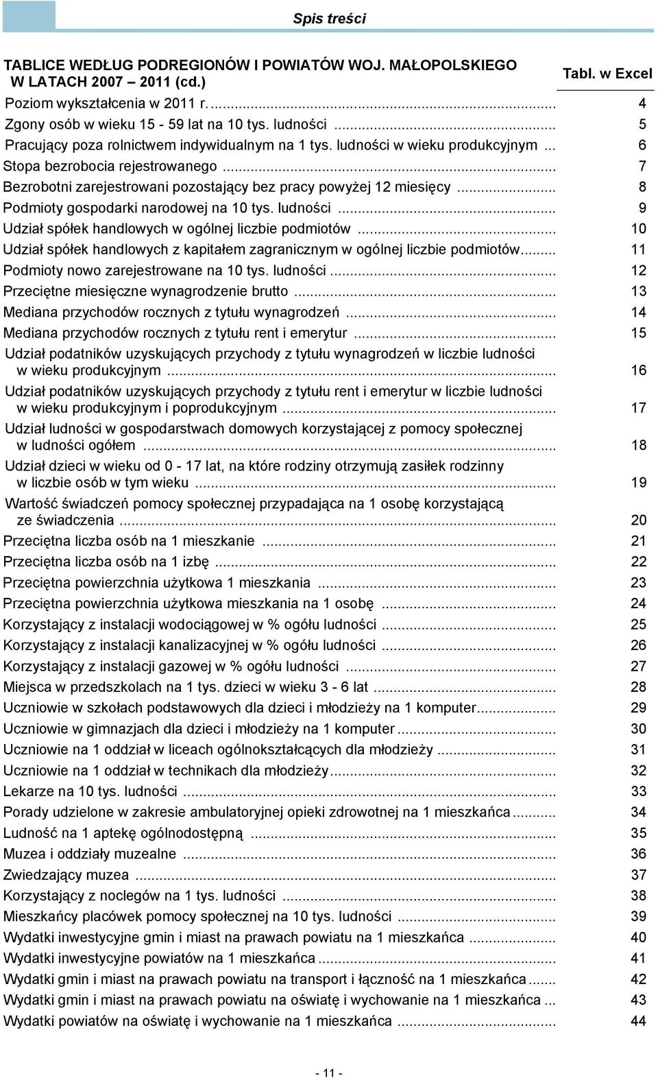 .. 8 Podmioty gospodarki narodowej na 10 tys. ludności... 9 Udział spółek handlowych w ogólnej liczbie podmiotów... 10 Udział spółek handlowych z kapitałem zagranicznym w ogólnej liczbie podmiotów.