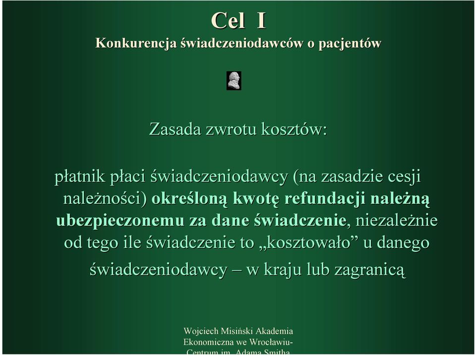 kwotę refundacji należną ubezpieczonemu za dane świadczenie,, niezależnie