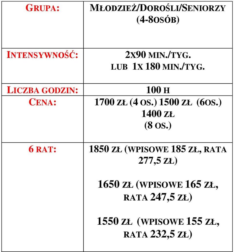 ) 1400 ZŁ (8 OS.