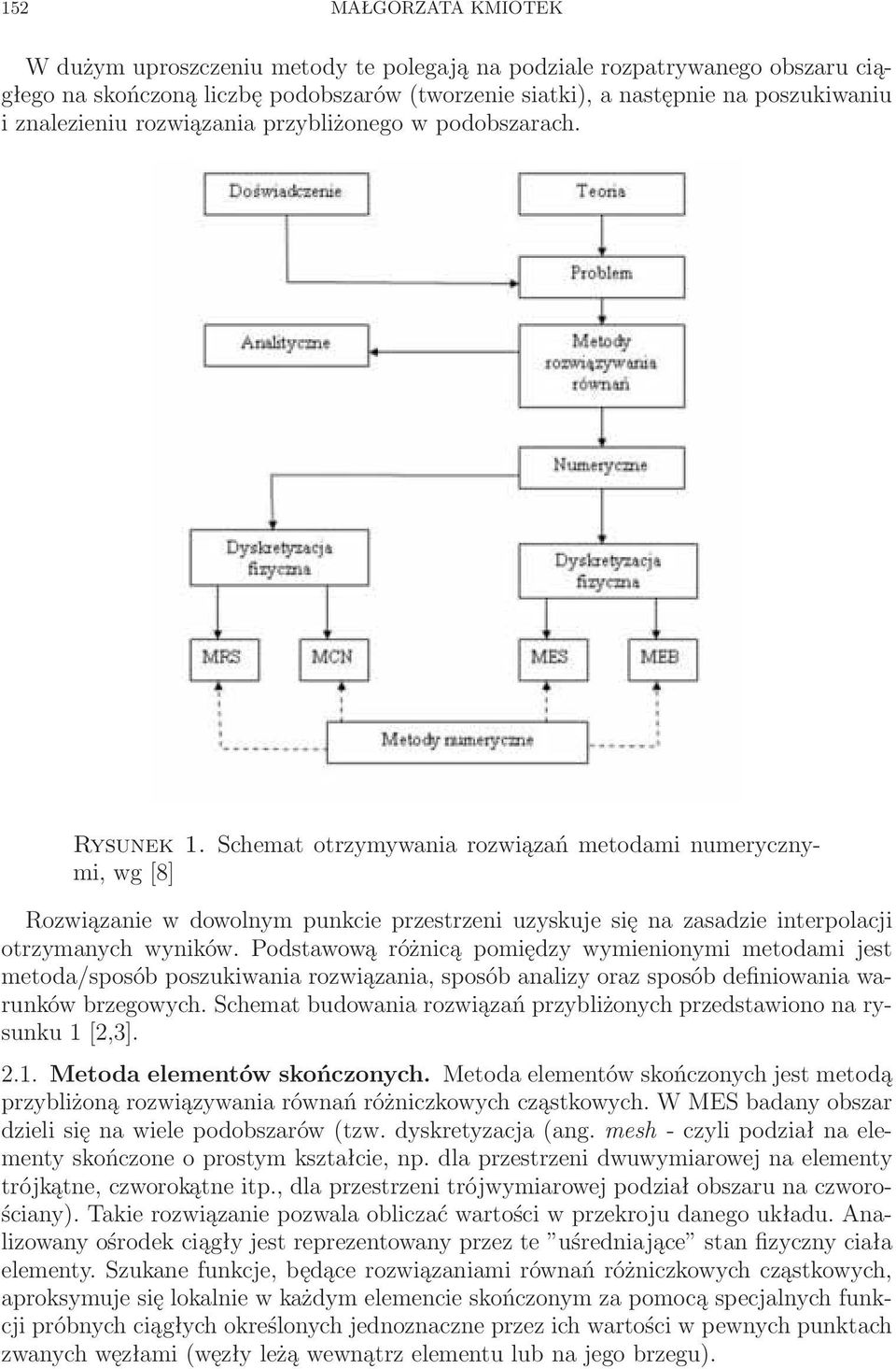 Schemat otrzymywania rozwiązań metodami numerycznymi, wg [8] Rozwiązanie w dowolnym punkcie przestrzeni uzyskuje się na zasadzie interpolacji otrzymanych wyników.