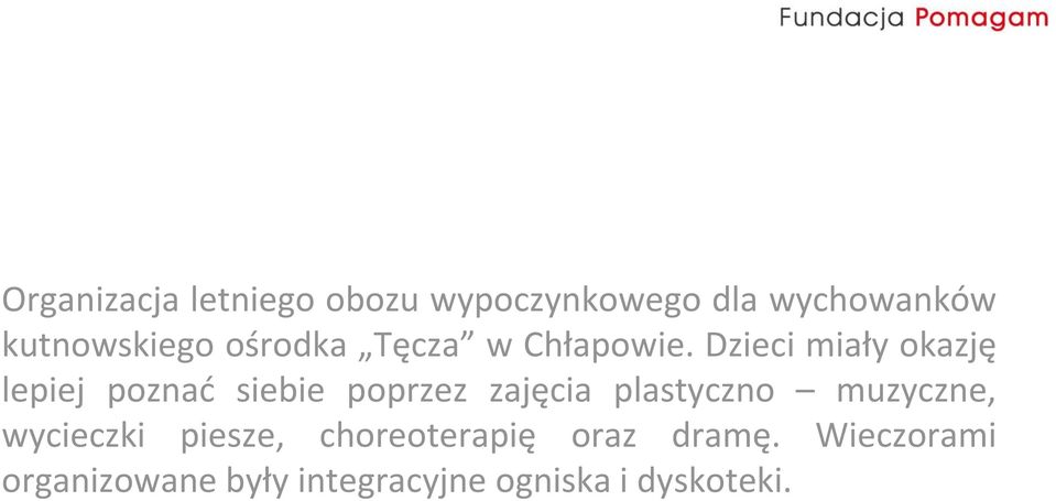 Dzieci miały okazję lepiej poznać siebie poprzez zajęcia plastyczno