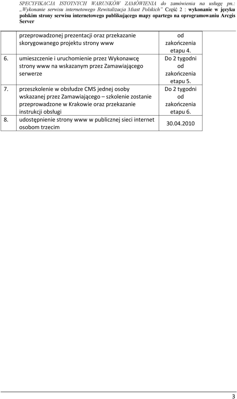 przeszkolenie w obsłudze CMS jednej osoby wskazanej przez Zamawiającego szkolenie zostanie przeprowadzone w Krakowie oraz