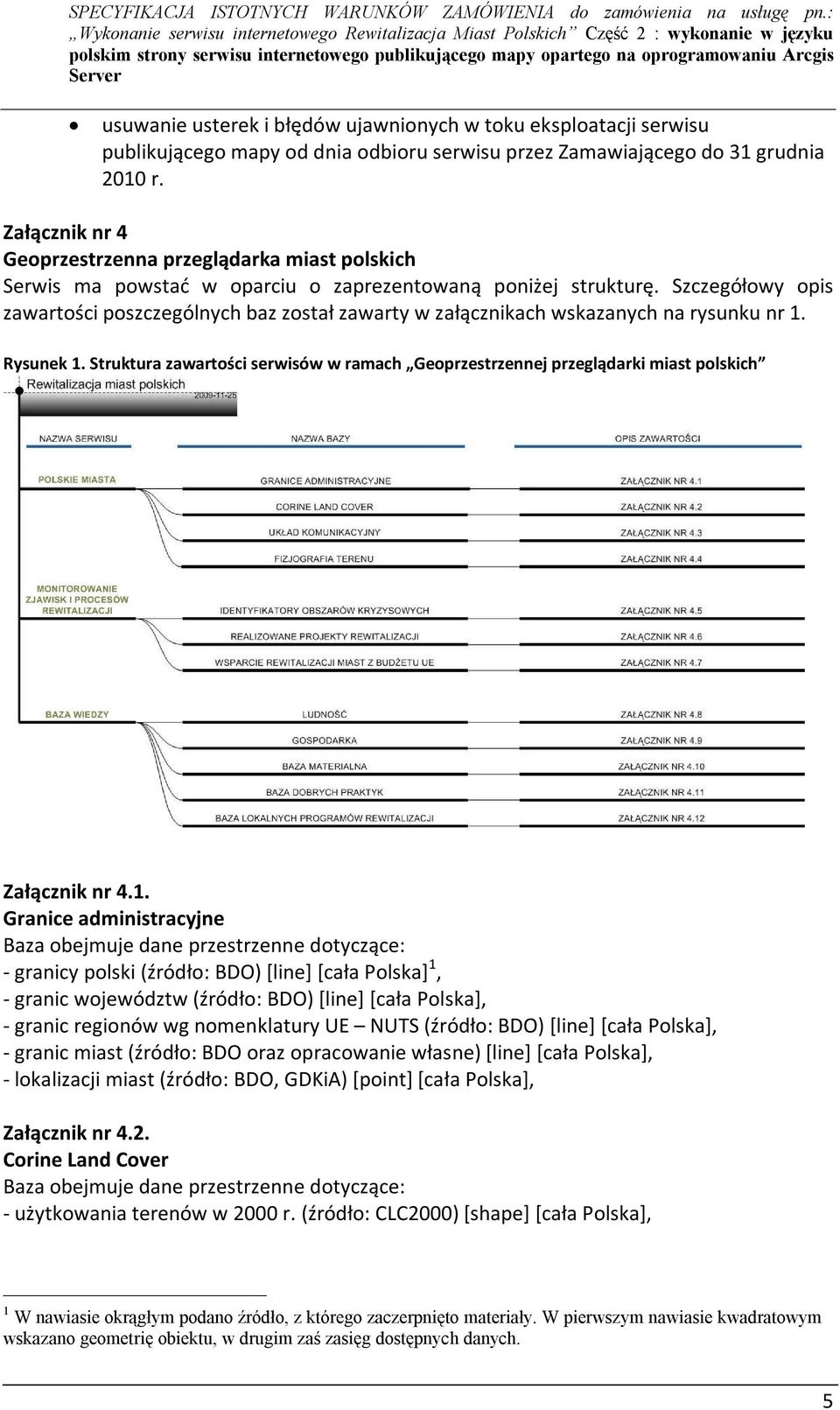 Szczegółowy opis zawartości poszczególnych baz został zawarty w załącznikach wskazanych na rysunku nr 1. Rysunek 1.