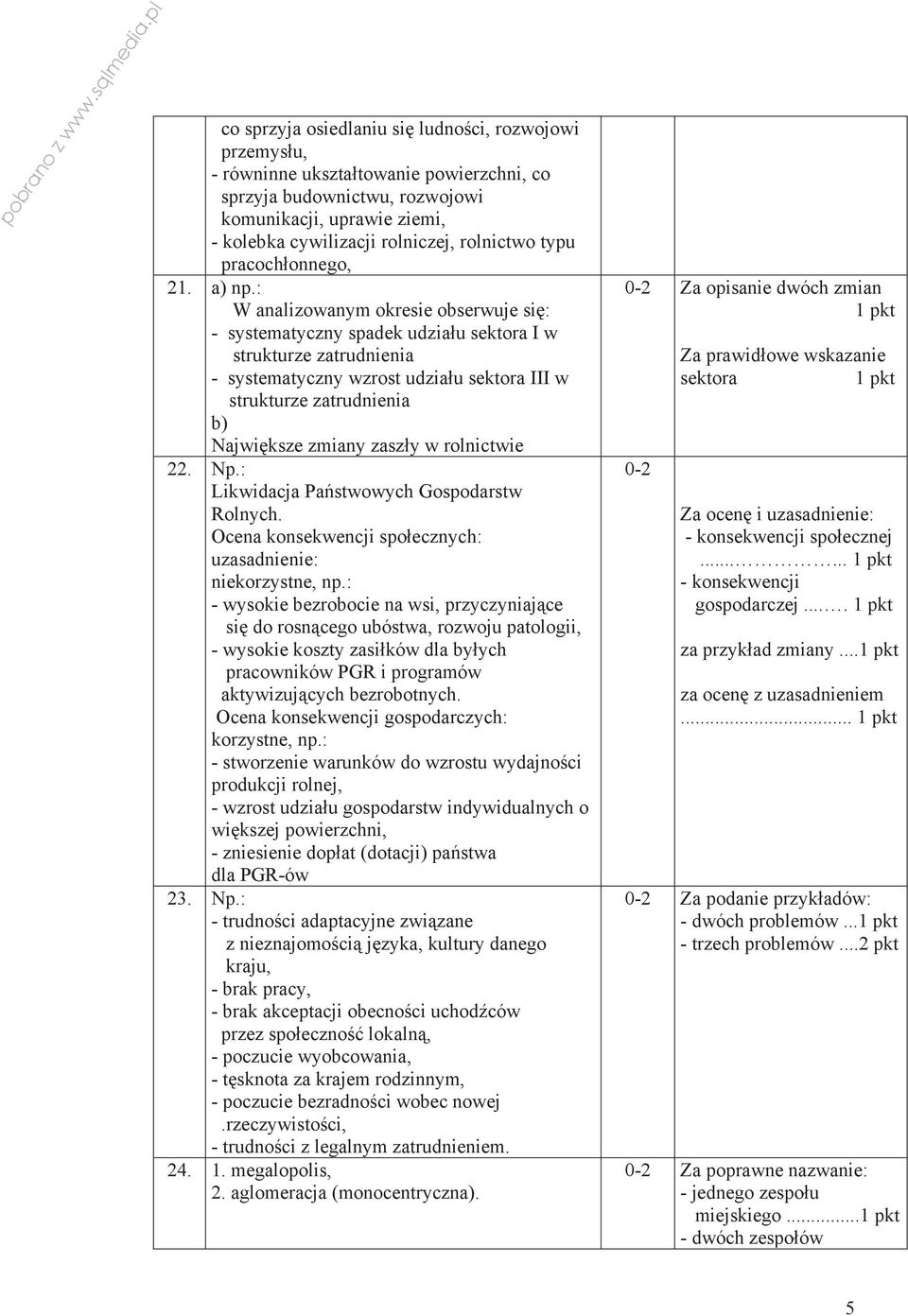 : W analizowanym okresie obserwuje si : - systematyczny spadek udzia u sektora I w strukturze zatrudnienia - systematyczny wzrost udzia u sektora III w strukturze zatrudnienia b) Najwi ksze zmiany