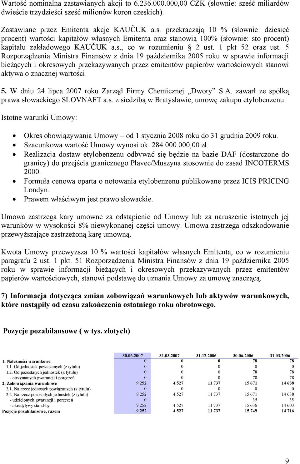 5 Rozporządzenia Ministra Finansów z dnia 19 października 2005 roku w sprawie informacji bieżących i okresowych przekazywanych przez emitentów papierów wartościowych stanowi aktywa o znacznej