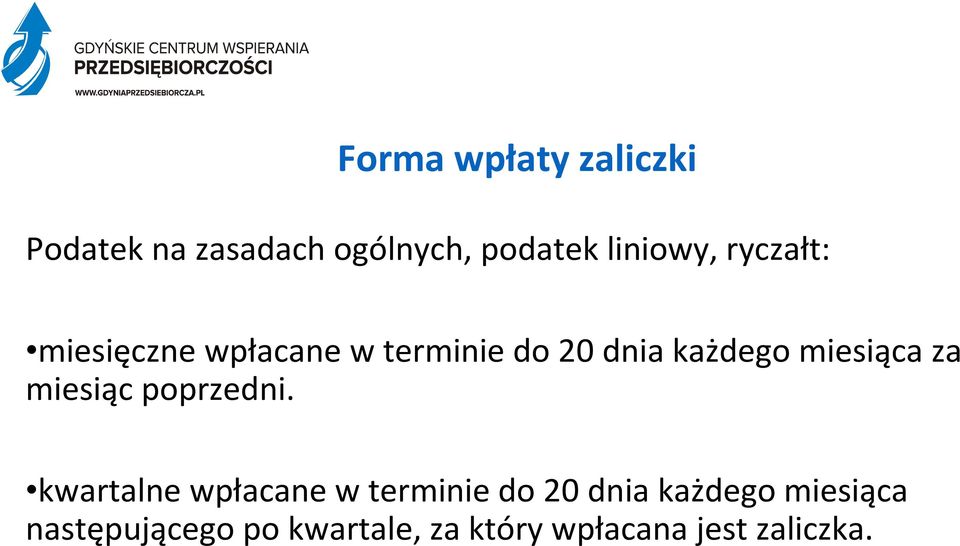 za miesiąc poprzedni.