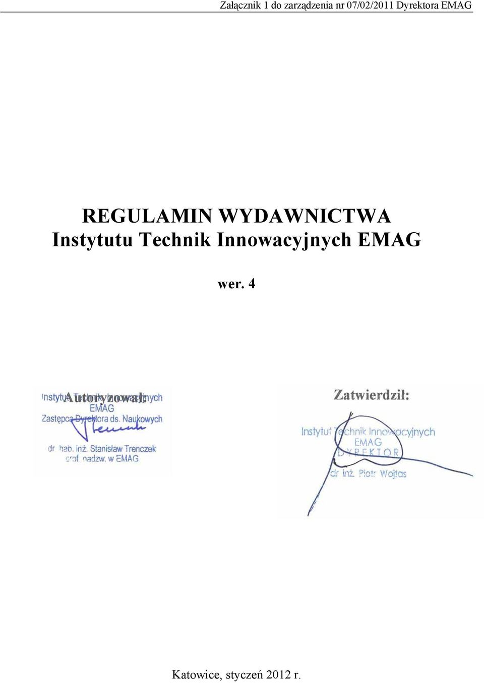 Instytutu Technik Innowacyjnych EMAG wer.