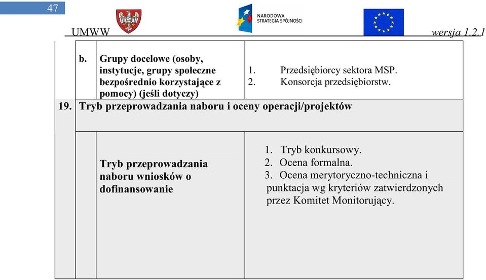 Przedsi biorcy sektora MSP. 2. Konsorcja przedsi biorstw.