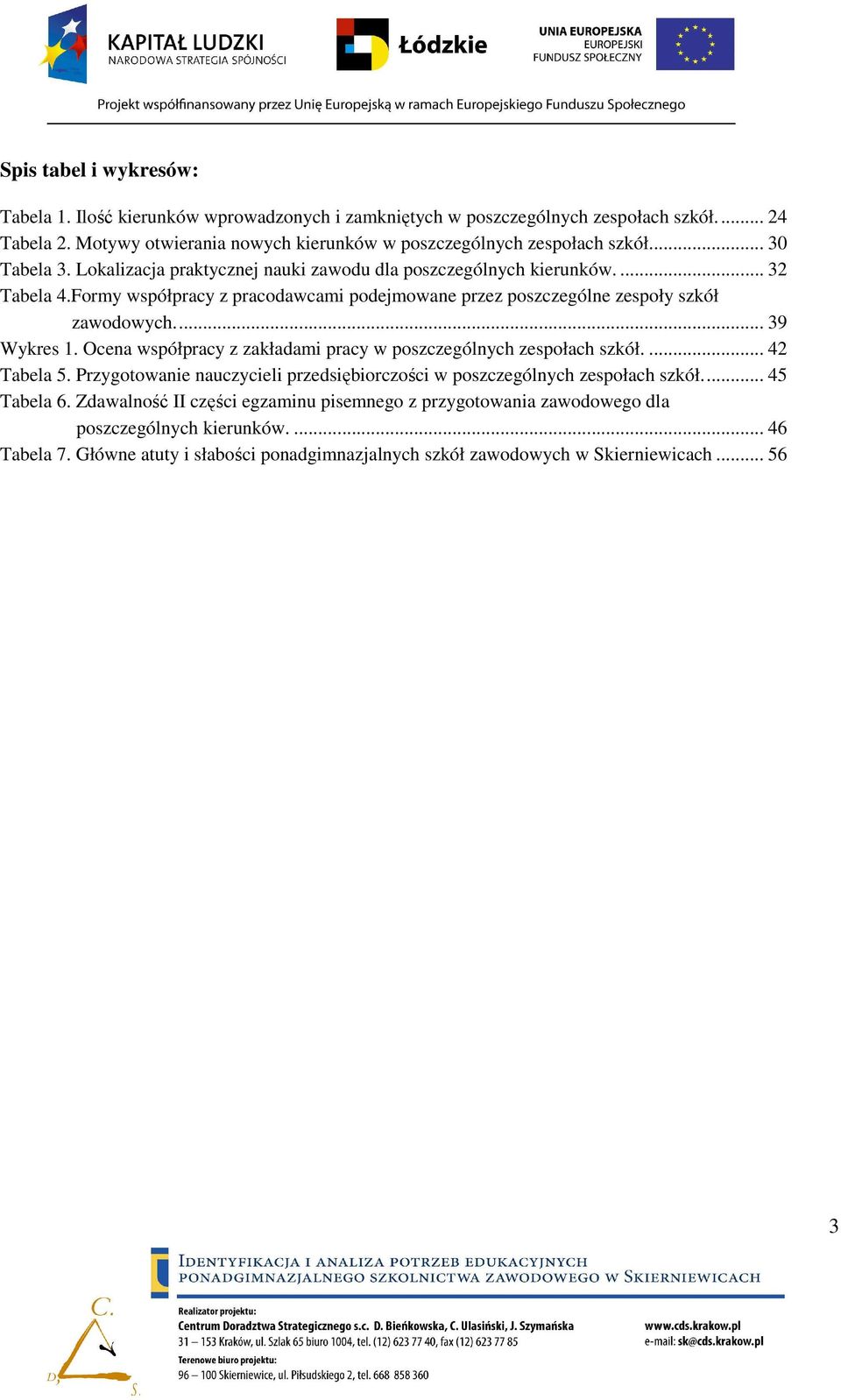 Formy współpracy z pracodawcami podejmowane przez poszczególne zespoły szkół zawodowych... 39 Wykres 1. Ocena współpracy z zakładami pracy w poszczególnych zespołach szkół.... 42 Tabela 5.