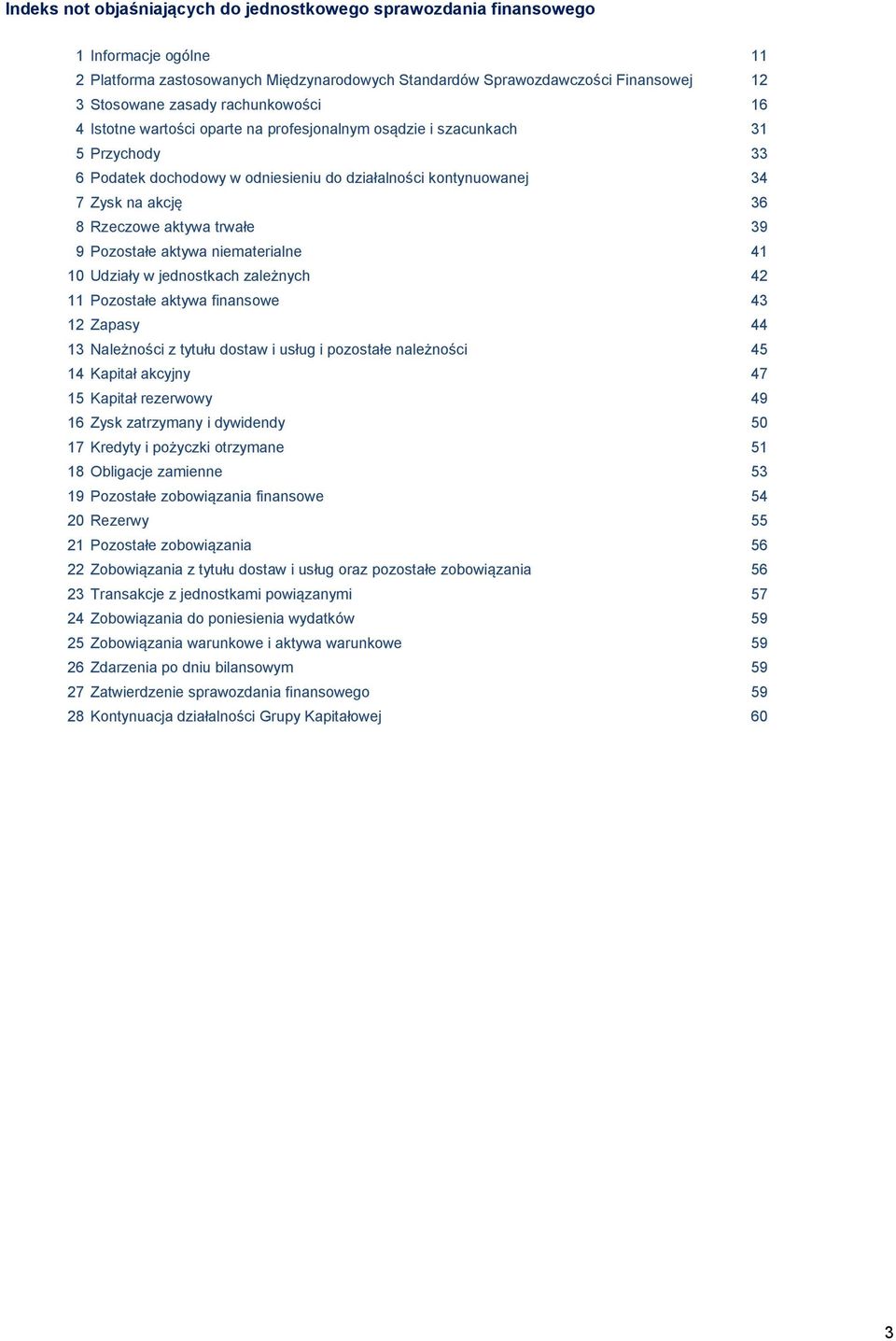 aktywa trwałe 39 9 Pozostałe aktywa niematerialne 41 10 Udziały w jednostkach zależnych 42 11 Pozostałe aktywa finansowe 43 12 Zapasy 44 13 Należności z tytułu dostaw i usług i pozostałe należności