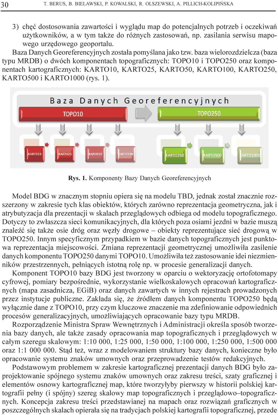 zasilania serwisu mapowego urzêdowego geoportalu. Baza Danych Georeferencyjnych zosta³a pomyœlana jako tzw.