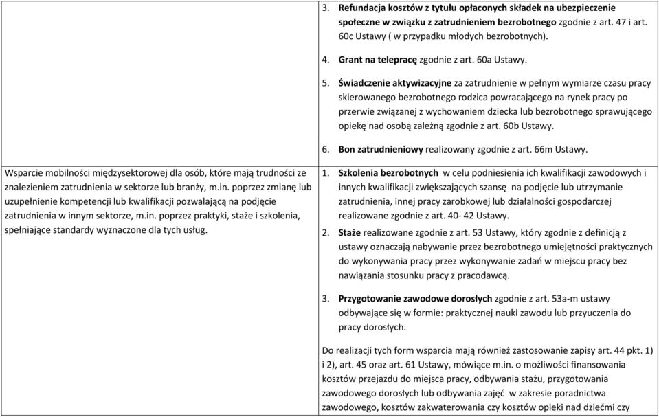 Świadczenie aktywizacyjne za zatrudnienie w pełnym wymiarze czasu pracy skierowanego bezrobotnego rodzica powracającego na rynek pracy po przerwie związanej z wychowaniem dziecka lub bezrobotnego