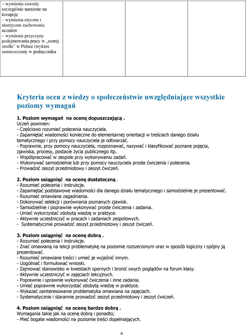 - Zapamiętać wiadomości konieczne do elementarnej orientacji w treściach danego działu tematycznego i przy pomocy nauczyciela je odtwarzać.